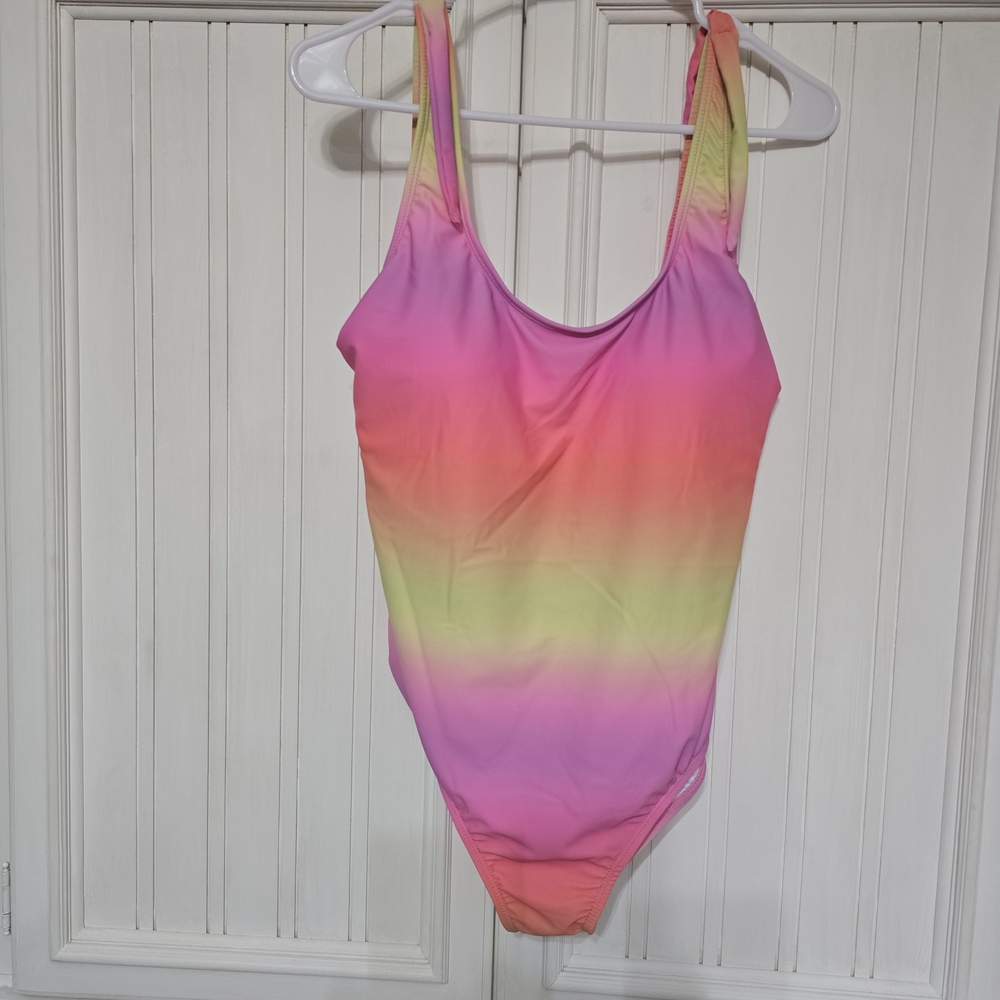 Rainbow Ombre One-Piece Swimsuit - Pink, Orange, Yellow Go Coco